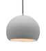 Justice Designs - CER-6535-BIS-NCKL-BKCD - One Light Pendant - Radiance - Bisque