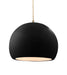 Justice Designs - CER-6535-BLK-ABRS-BEIG-TWST - One Light Pendant - Radiance - Gloss Black