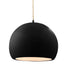 Justice Designs - CER-6535-BLK-MBLK-BEIG-TWST - One Light Pendant - Radiance - Gloss Black