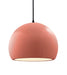 Justice Designs - CER-6535-BSH-MBLK-BKCD - One Light Pendant - Radiance - Gloss Blush