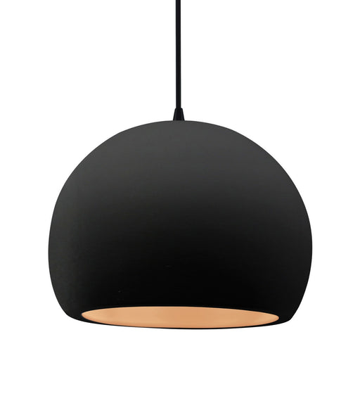 Justice Designs - CER-6535-CBGD-MBLK-BKCD - One Light Pendant - Radiance - Carbon Matte Black w/ Champagne Gold