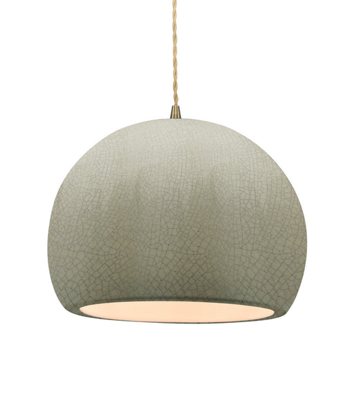 Justice Designs - CER-6535-CKC-ABRS-BEIG-TWST - One Light Pendant - Radiance - Celadon Green Crackle