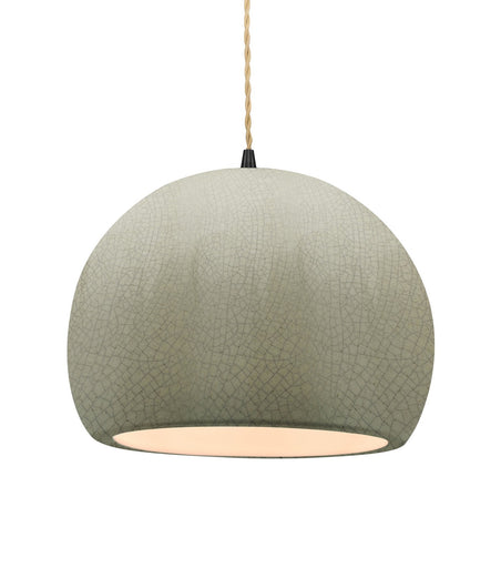Radiance One Light Pendant Celadon Green Crackle