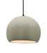 Justice Designs - CER-6535-CKC-MBLK-BKCD - One Light Pendant - Radiance - Celadon Green Crackle