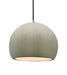 Justice Designs - CER-6535-CKC-NCKL-BKCD - One Light Pendant - Radiance - Celadon Green Crackle