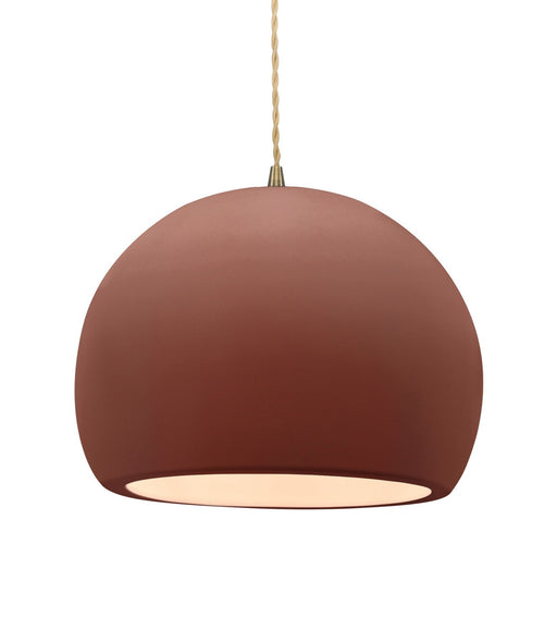 Justice Designs - CER-6535-CLAY-ABRS-BEIG-TWST - One Light Pendant - Radiance - Canyon Clay