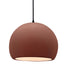 Justice Designs - CER-6535-CLAY-MBLK-BKCD - One Light Pendant - Radiance - Canyon Clay