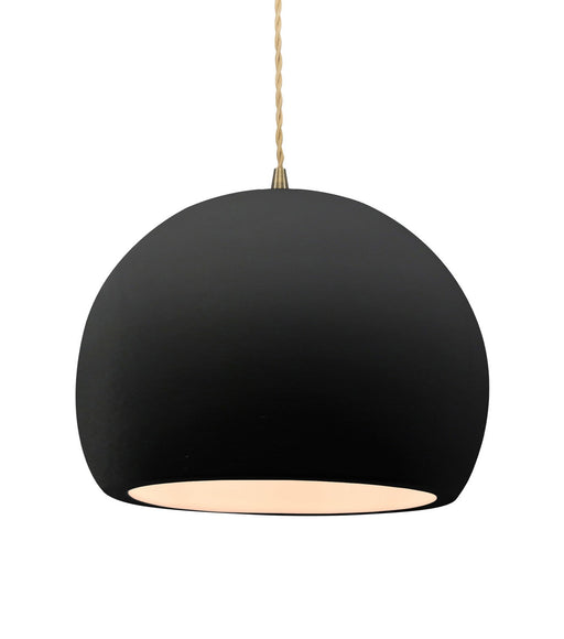 Justice Designs - CER-6535-CRB-ABRS-BEIG-TWST - One Light Pendant - Radiance - Carbon - Matte Black