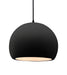 Justice Designs - CER-6535-CRB-MBLK-BKCD - One Light Pendant - Radiance - Carbon - Matte Black