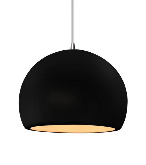 Justice Designs - CER-6535-CRB-NCKL-WTCD - One Light Pendant - Radiance - Carbon - Matte Black