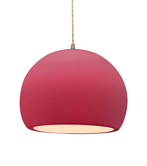 Justice Designs - CER-6535-CRSE-ABRS-BEIG-TWST - One Light Pendant - Radiance - Cerise