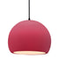 Justice Designs - CER-6535-CRSE-MBLK-BKCD - One Light Pendant - Radiance - Cerise