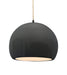 Justice Designs - CER-6535-GRY-MBLK-BEIG-TWST - One Light Pendant - Radiance - Gloss Grey