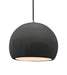 Justice Designs - CER-6535-GRY-NCKL-BKCD - One Light Pendant - Radiance - Gloss Grey