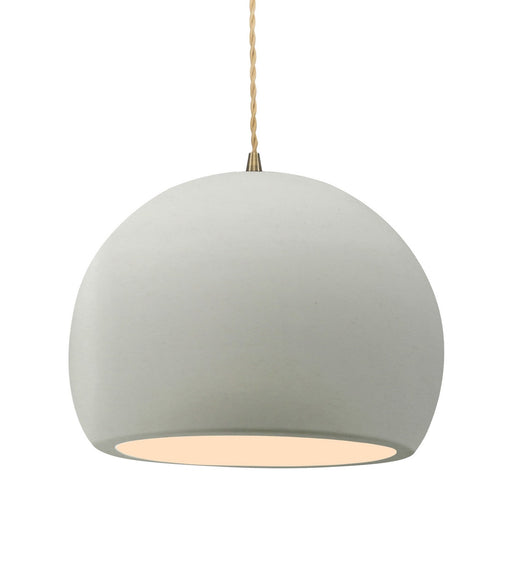 Justice Designs - CER-6535-MAT-ABRS-BEIG-TWST - One Light Pendant - Radiance - Matte White