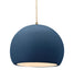 Justice Designs - CER-6535-MDMT-ABRS-BEIG-TWST - One Light Pendant - Radiance - Midnight Sky w/ Matte White