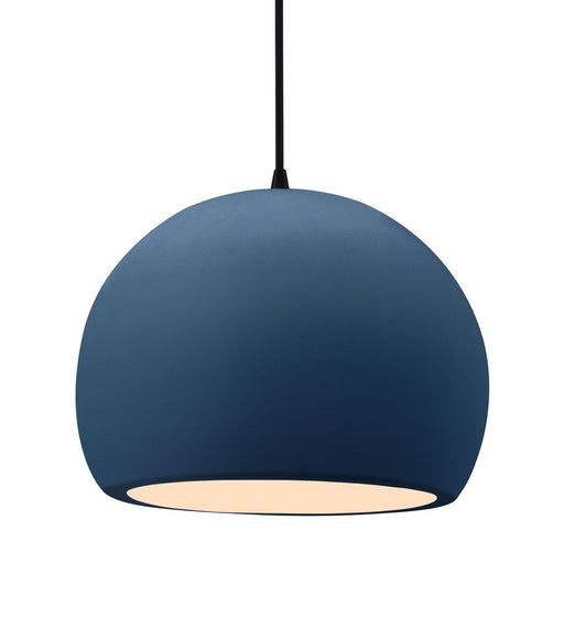 Justice Designs - CER-6535-MDMT-MBLK-BKCD - One Light Pendant - Radiance - Midnight Sky w/ Matte White