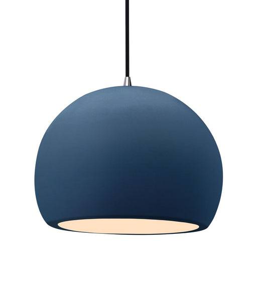 Justice Designs - CER-6535-MDMT-NCKL-BKCD - One Light Pendant - Radiance - Midnight Sky w/ Matte White