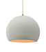 Justice Designs - CER-6535-MTGD-ABRS-BEIG-TWST - One Light Pendant - Radiance - Matte White w/ Champagne Gold