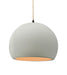 Justice Designs - CER-6535-MTGD-MBLK-BEIG-TWST - One Light Pendant - Radiance - Matte White w/ Champagne Gold