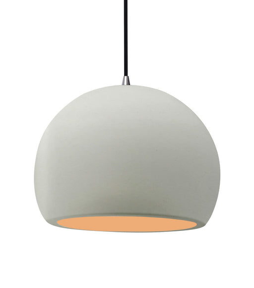 Justice Designs - CER-6535-MTGD-NCKL-BKCD - One Light Pendant - Radiance - Matte White w/ Champagne Gold