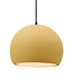 Justice Designs - CER-6535-MYLW-MBLK-BKCD - One Light Pendant - Radiance - Muted Yellow