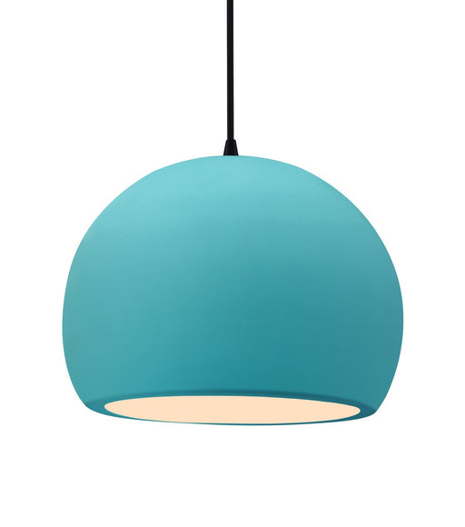 Justice Designs - CER-6535-RFPL-MBLK-BKCD - One Light Pendant - Radiance - Reflecting Pool