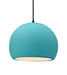 Justice Designs - CER-6535-RFPL-MBLK-BKCD - One Light Pendant - Radiance - Reflecting Pool