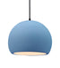 Justice Designs - CER-6535-SKBL-MBLK-BKCD - One Light Pendant - Radiance - Sky Blue