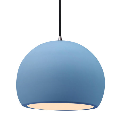 Justice Designs - CER-6535-SKBL-NCKL-BKCD - One Light Pendant - Radiance - Sky Blue