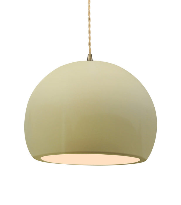 Justice Designs - CER-6535-VAN-ABRS-BEIG-TWST - One Light Pendant - Radiance - Vanilla (Gloss)