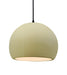 Justice Designs - CER-6535-VAN-MBLK-BKCD - One Light Pendant - Radiance - Vanilla (Gloss)