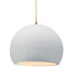 Justice Designs - CER-6535-WHT-ABRS-BEIG-TWST - One Light Pendant - Radiance - Gloss White