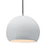 Justice Designs - CER-6535-WHT-NCKL-BKCD - One Light Pendant - Radiance - Gloss White