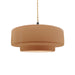 Justice Designs - CER-6543-ADOB-MBLK-BEIG-TWST - One Light Pendant - Radiance - Adobe