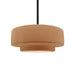 Justice Designs - CER-6543-ADOB-MBLK-RIGID - One Light Pendant - Radiance - Adobe