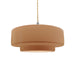 Justice Designs - CER-6543-ADOB-NCKL-BEIG-TWST - One Light Pendant - Radiance - Adobe