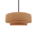 Justice Designs - CER-6543-ADOB-NCKL-RIGID - One Light Pendant - Radiance - Adobe