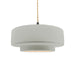 Justice Designs - CER-6543-BIS-MBLK-BEIG-TWST - One Light Pendant - Radiance - Bisque