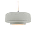 Justice Designs - CER-6543-BIS-NCKL-BEIG-TWST - One Light Pendant - Radiance - Bisque