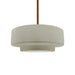 Justice Designs - CER-6543-CKC-BRSS-RIGID - One Light Pendant - Radiance - Celadon Green Crackle