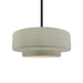 Justice Designs - CER-6543-CKC-MBLK-RIGID - One Light Pendant - Radiance - Celadon Green Crackle