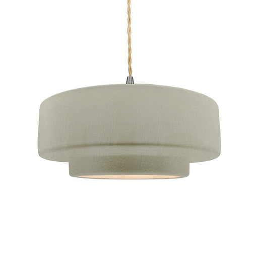 Radiance One Light Pendant Celadon Green Crackle
