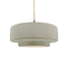 Justice Designs - CER-6543-CKC-NCKL-BEIG-TWST - One Light Pendant - Radiance - Celadon Green Crackle