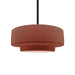 Justice Designs - CER-6543-CLAY-MBLK-RIGID - One Light Pendant - Radiance - Canyon Clay