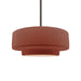 Justice Designs - CER-6543-CLAY-NCKL-RIGID - One Light Pendant - Radiance - Canyon Clay