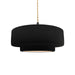 Justice Designs - CER-6543-CRB-MBLK-BEIG-TWST - One Light Pendant - Radiance - Carbon - Matte Black