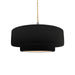 Justice Designs - CER-6543-CRB-NCKL-BEIG-TWST - One Light Pendant - Radiance - Carbon - Matte Black