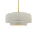 Justice Designs - CER-6543-CRK-BRSS-BEIG-TWST - One Light Pendant - Radiance - White Crackle