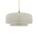 Justice Designs - CER-6543-CRK-MBLK-BEIG-TWST - One Light Pendant - Radiance - White Crackle